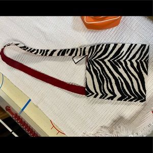 Velvet Zebra Shoulder Bag